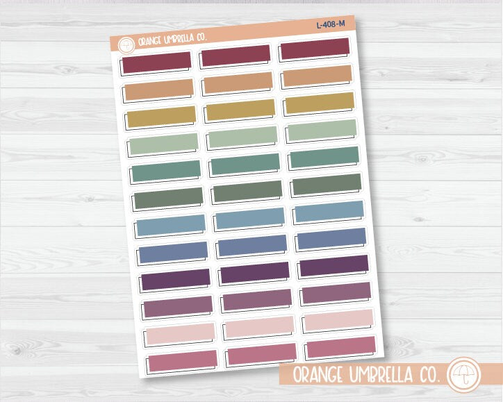 Offset Color and Outline Appointment Box Planner Stickers | L-408