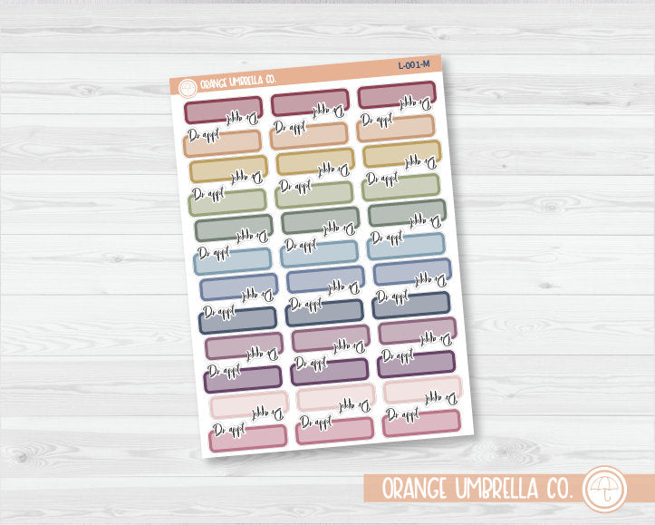 Dr. Appointment Planner Stickers  | L-001