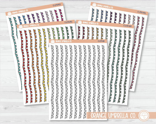 Pennant Pattern Washi Strips Planner Stickers and Labels | C-276