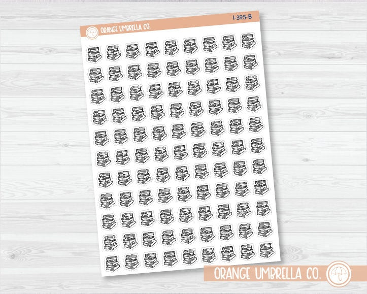 Book Stack Icon Planner Stickers | I-395