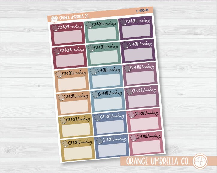 Currently Reading 1/2 Box Planner Stickers | L-405