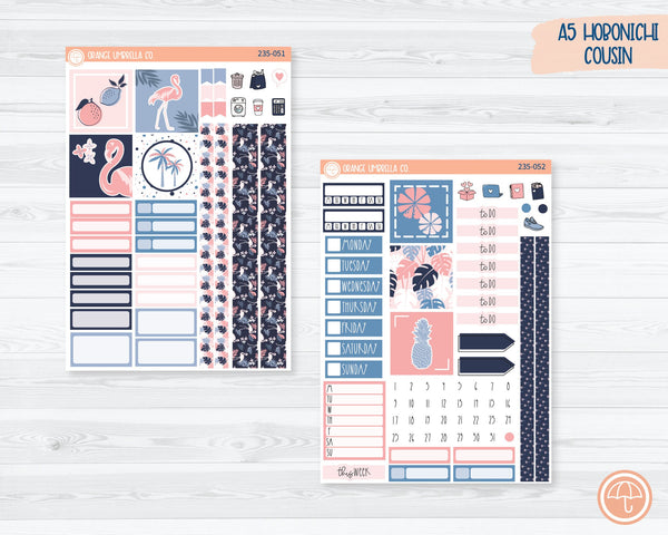 CLEARANCE | Hobonichi Cousin Planner Kit Stickers | Island Time 235-051