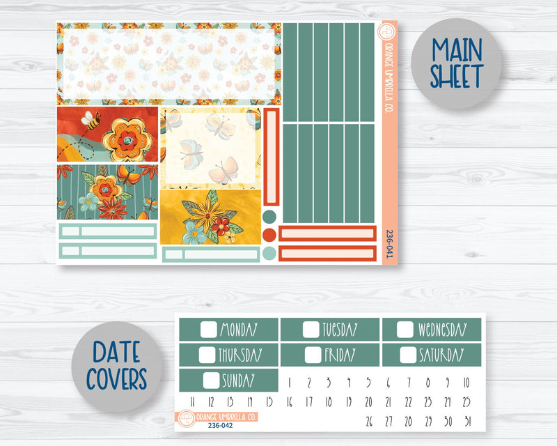 CLEARANCE | Plum Vertical Priorities Planner Kit Stickers | Summer Afternoon 236-041
