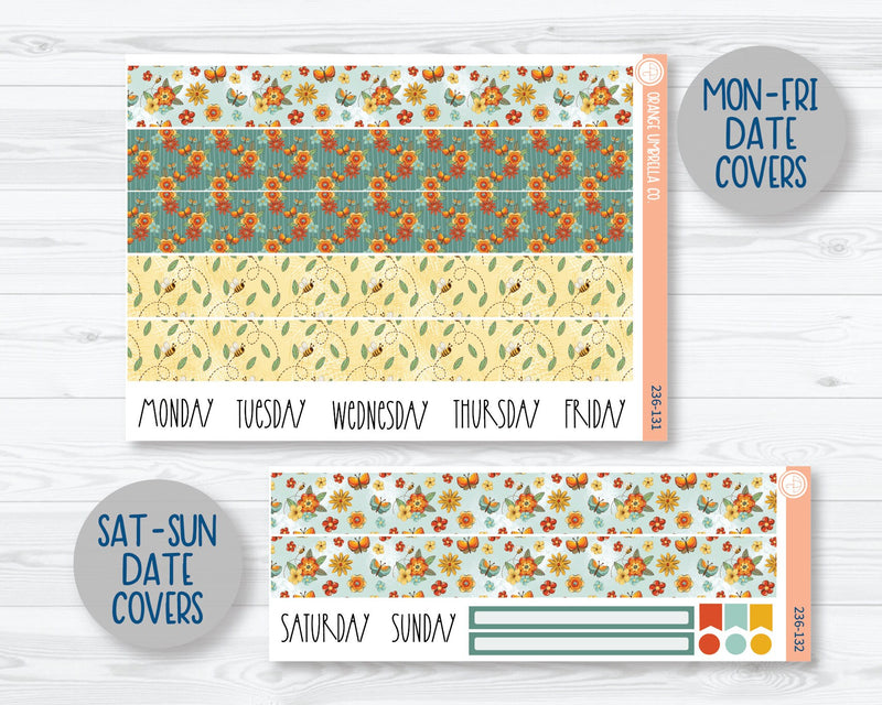 CLEARANCE | 7x9 Daily Duo Planner Kit Stickers | Summer Afternoon 236-131