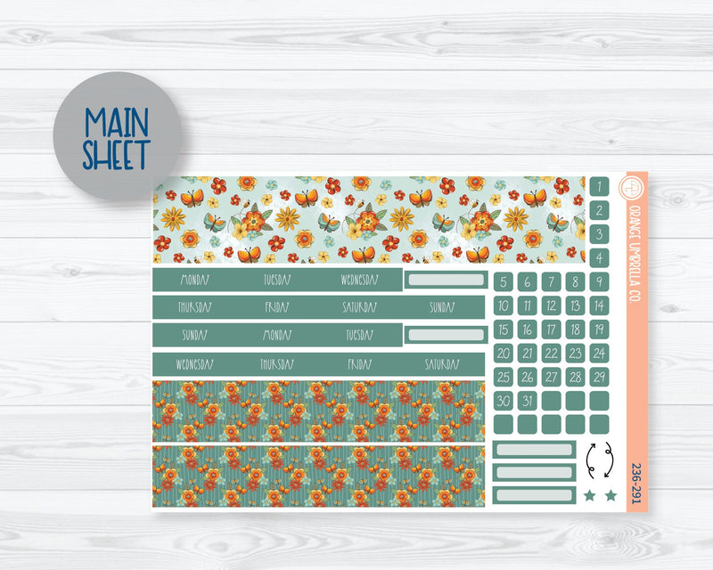 Hobonichi Cousin Monthly Planner Kit Stickers | Summer Afternoon 236-291