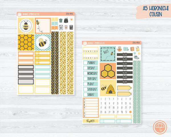 CLEARANCE | Hobonichi Cousin Planner Kit Stickers | So Bee It 231-051