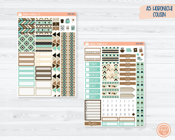 CLEARANCE | Hobonichi Cousin Planner Kit Stickers | Mountainside Cabin 232-051