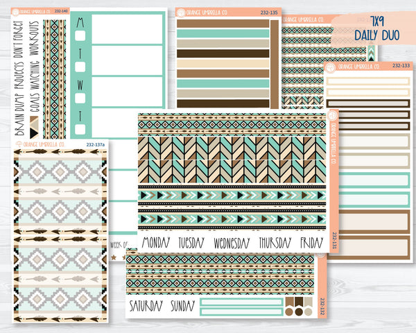 7x9 Daily Duo Planner Kit Stickers | Mountainside Cabin 232-131