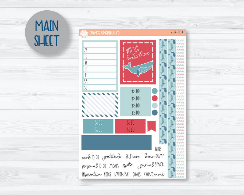 CLEARANCE | 7x9 Passion Weekly Planner Kit Stickers | Whale Watch 237-061
