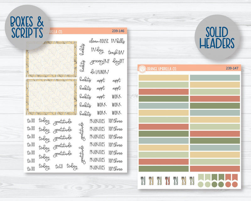 A5 Plum Daily Planner Kit Stickers | Welcome to the Jungle 239-141