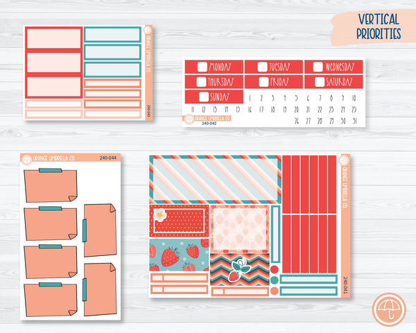 Plum Vertical Priorities Planner Kit Stickers | Sun-Ripened 240-041
