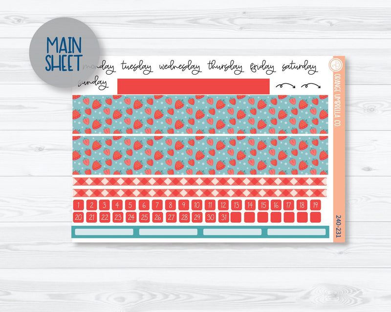 CLEARANCE | 8.5x11 Plum Monthly Planner Kit Stickers | Sun-Ripened 240-231