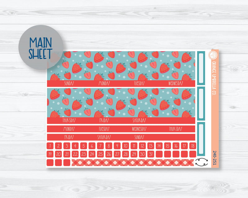 CLEARANCE | 7x9 ECLP Monthly Planner Kit Stickers | Sun-Ripened 240-251