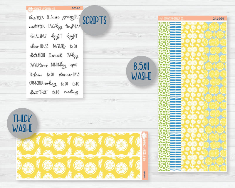 CLEARANCE | Weekly Add-On Planner Kit Stickers | Lemon Squeezy 241-011