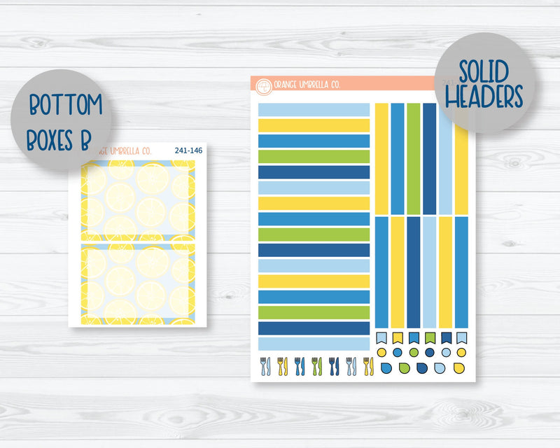 CLEARANCE | A5 Plum Daily Planner Kit Stickers | Lemon Squeezy 241-141