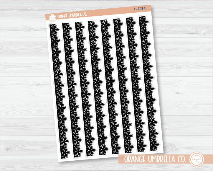 CLEARANCE | 5 Petal Flower Pattern Washi Strip Planner Stickers | C-298