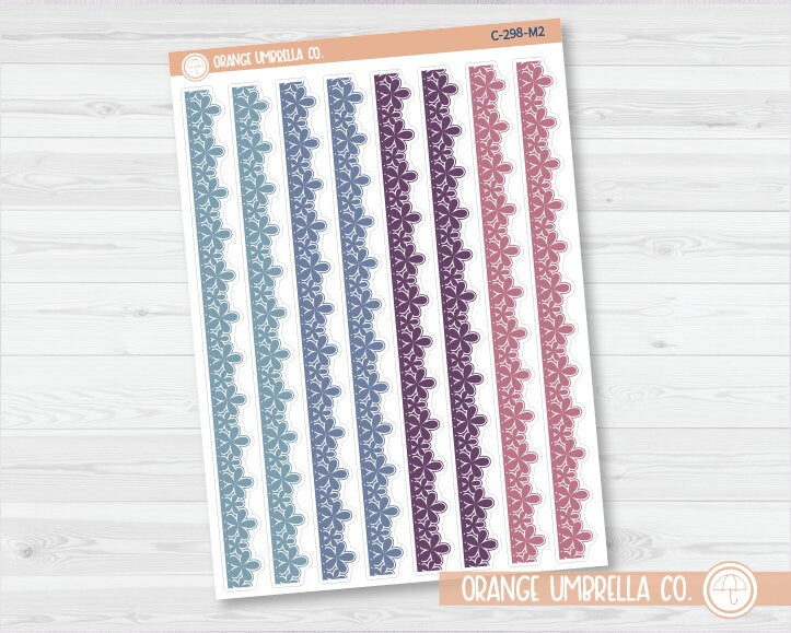 CLEARANCE | 5 Petal Flower Pattern Washi Strip Planner Stickers | C-298-CM