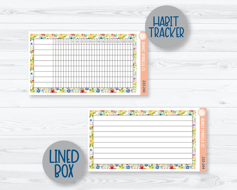 CLEARANCE | A5 EC Dashboard Monthly Planner Kit Stickers | Summer Time 233-241