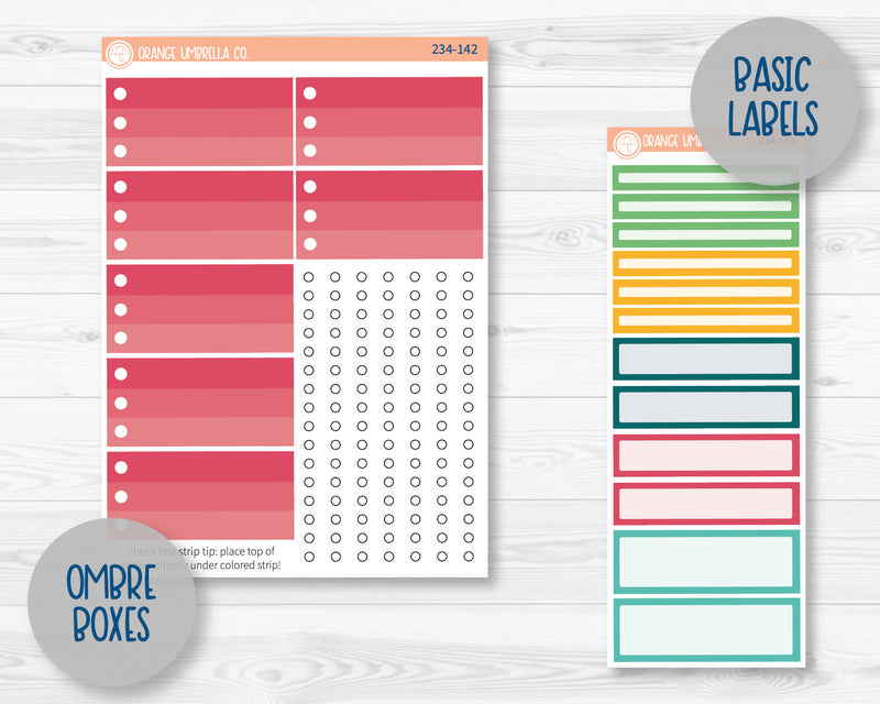 A5 Plum Daily Planner Kit Stickers | Away We Go 234-141