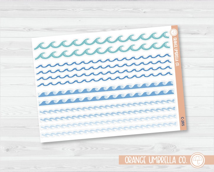 Waves Washi Strips Planner Stickers | C-285