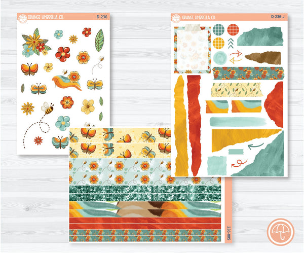 Summer Afternoon Kit Deco Planner Stickers | D-236