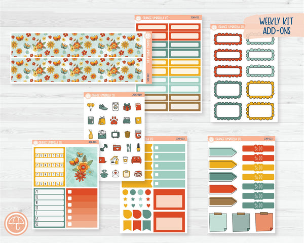 CLEARANCE | Weekly Add-On Planner Kit Stickers | Summer Afternoon 236-011