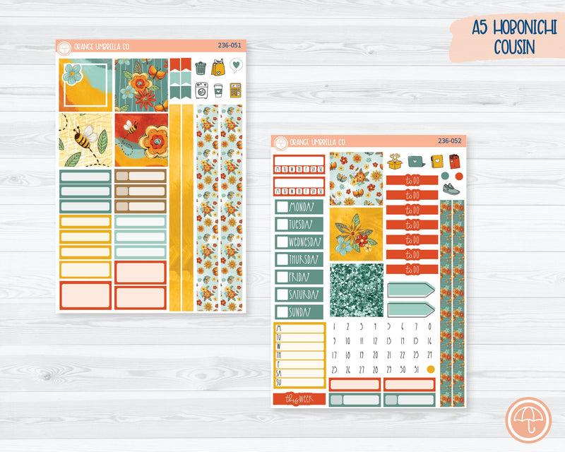 CLEARANCE | Hobonichi Cousin Planner Kit Stickers | Summer Afternoon 236-051
