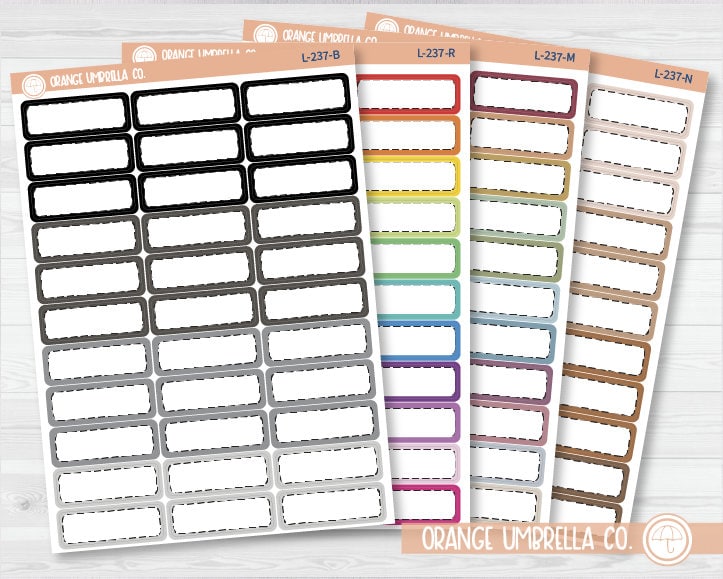 Stitched Appointment Planner Stickers - 1/3 Box | L-237