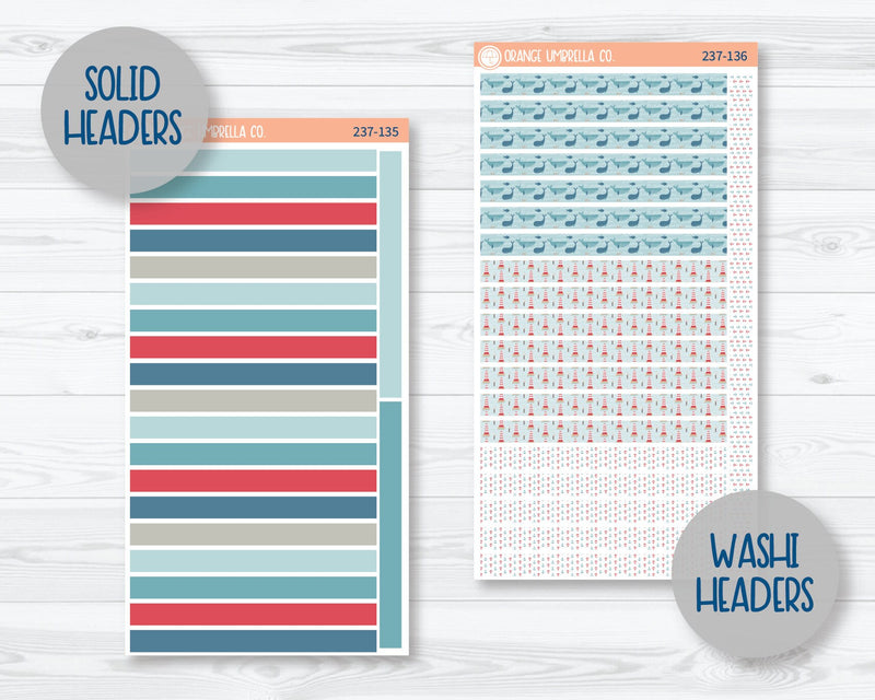 CLEARANCE | 7x9 Daily Duo Planner Kit Stickers | Whale Watch 237-131