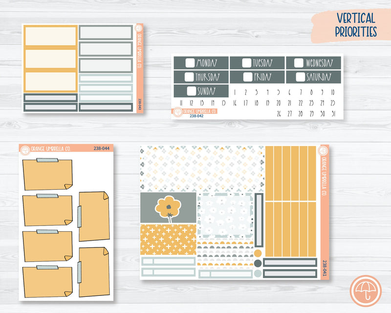 CLEARANCE | Plum Vertical Priorities Planner Kit Stickers | Innocent 238-041