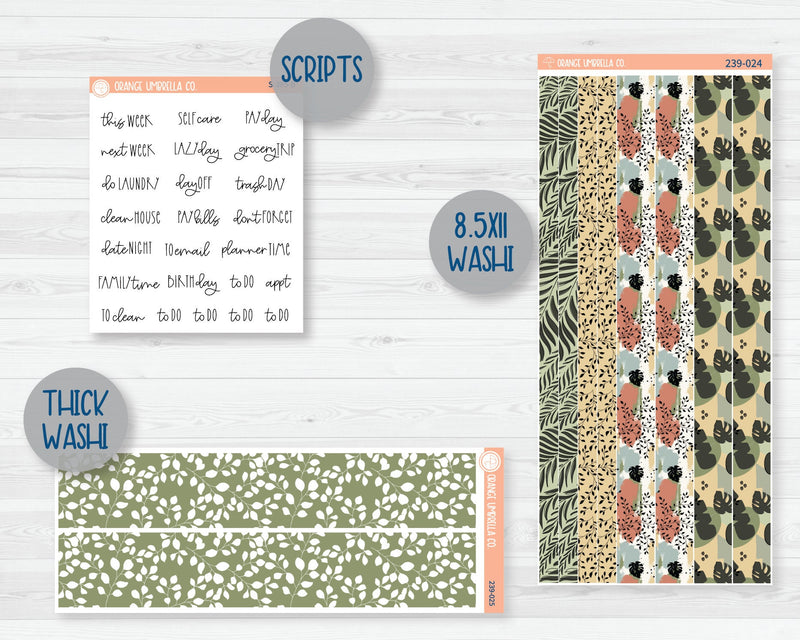 CLEARANCE | Weekly Add-On Planner Kit Stickers | Welcome to the Jungle 239-011