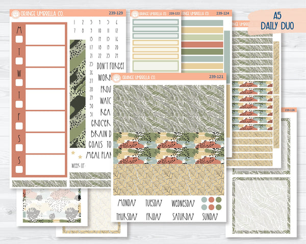 CLEARANCE | A5 Daily Duo Planner Kit Stickers | Welcome to the Jungle 239-121