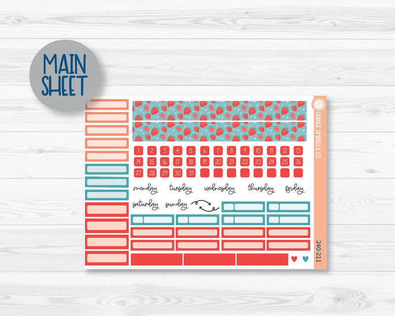 CLEARANCE | A5 Plum Monthly Planner Kit Stickers | Sun-Ripened 240-211