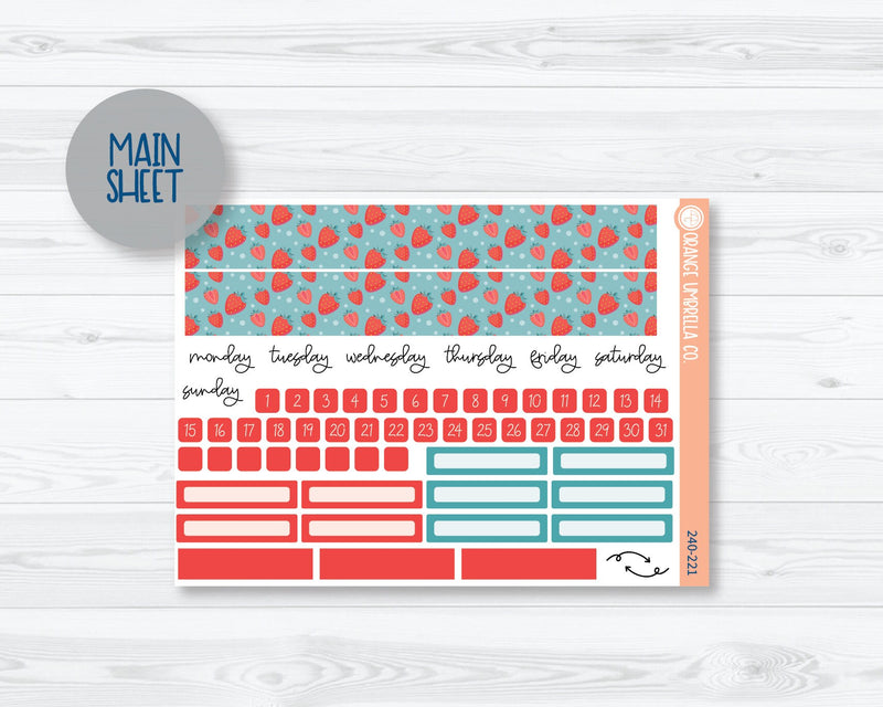 CLEARANCE | 7x9 Plum Monthly Planner Kit Stickers | Sun-Ripened 240-221