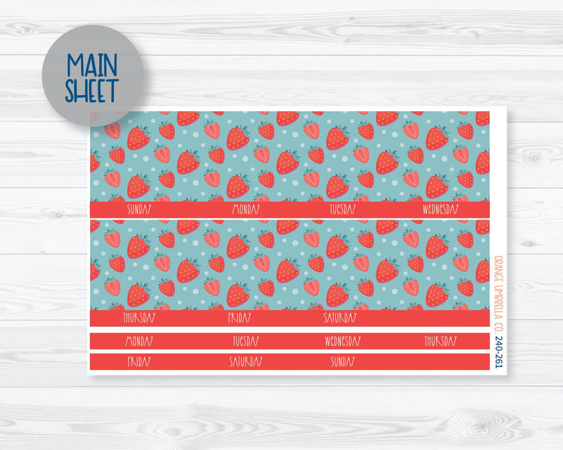 CLEARANCE | 8.5 ECLP Monthly Planner Kit Stickers | Sun-Ripened 240-261