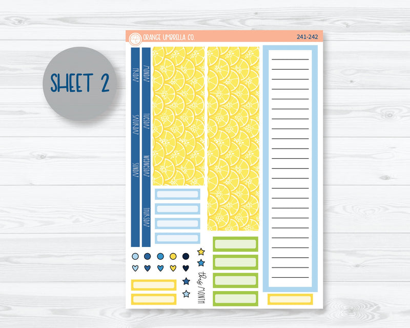 CLEARANCE | A5 EC Dashboard Monthly Planner Kit Stickers | Lemon Squeezy 241-241