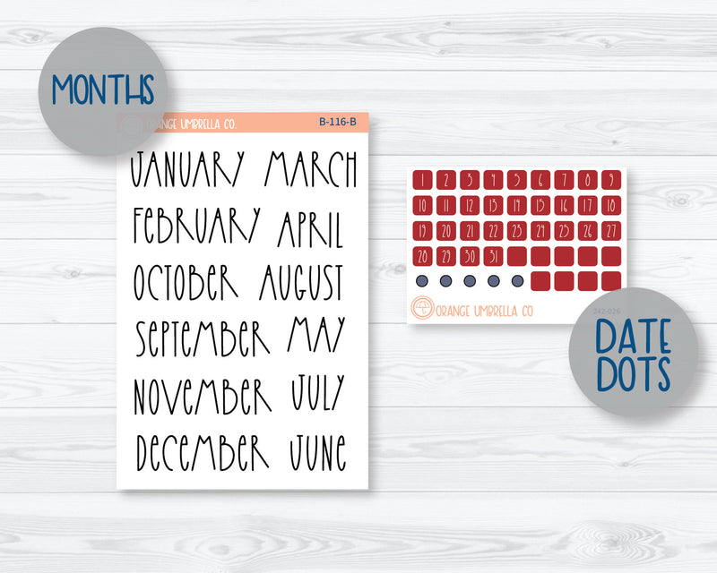 Hobonichi Weeks Monthly Planner Kit Stickers | Land That I Love 242-301