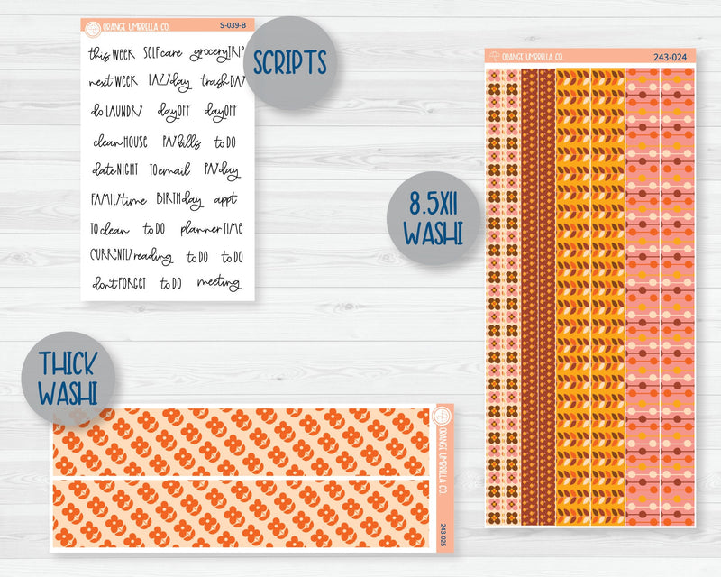CLEARANCE | Weekly Add-On Planner Kit Stickers | Flower Child 243-011