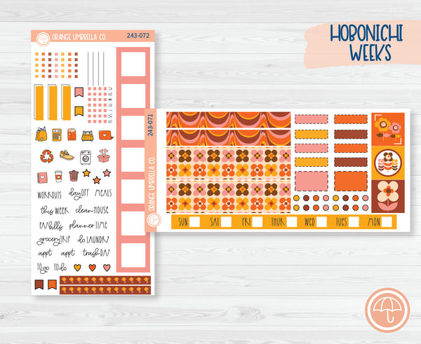 CLEARANCE | Hobonichi Weeks Planner Kit Stickers | Flower Child 243-071