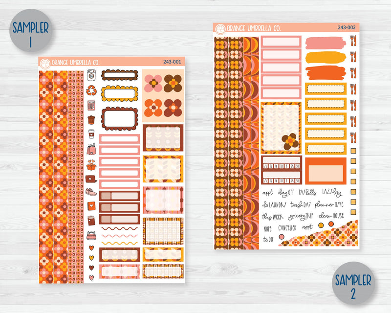 CLEARANCE | Weekly Planner Kit Stickers | Flower Child 243-001