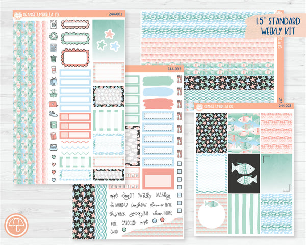 CLEARANCE | Weekly Planner Kit Stickers | Underwater 244-001
