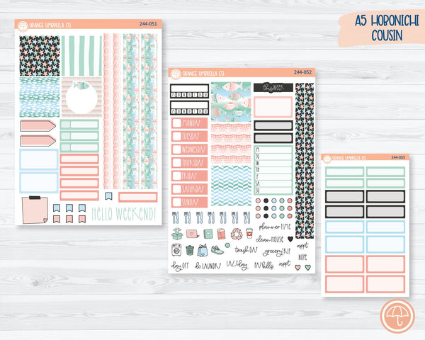 CLEARANCE | Hobonichi Cousin Planner Kit Stickers | Underwater 244-051