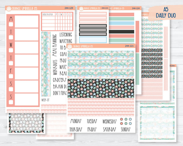 A5 Daily Duo Planner Kit Stickers | Underwater 244-121