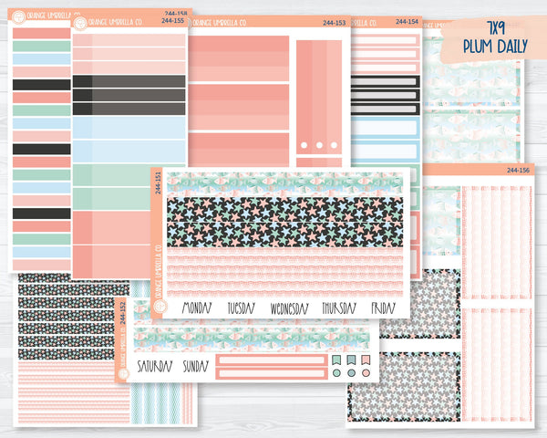 CLEARANCE | 7x9 Plum Daily Planner Kit Stickers | Underwater 244-151