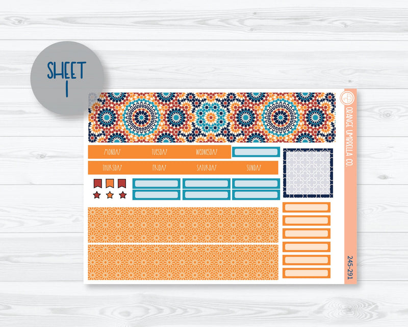 CLEARANCE | Hobonichi Cousin Monthly Planner Kit Stickers | Moroccan Courtyard 245-291