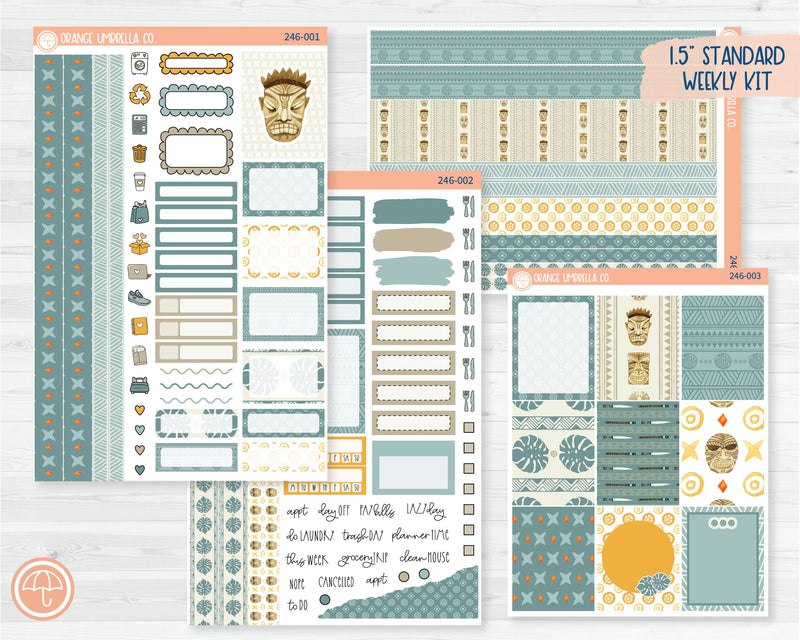 Weekly Planner Kit Stickers | Tiki Hut 246-001
