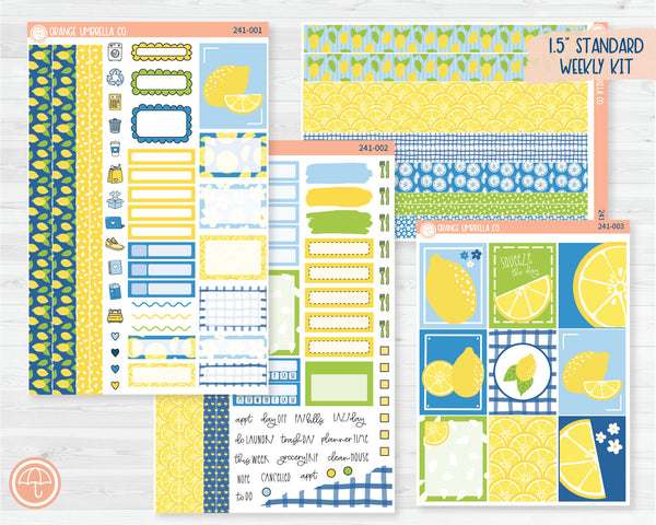 CLEARANCE | Weekly Planner Kit Stickers | Lemon Squeezy 241-001