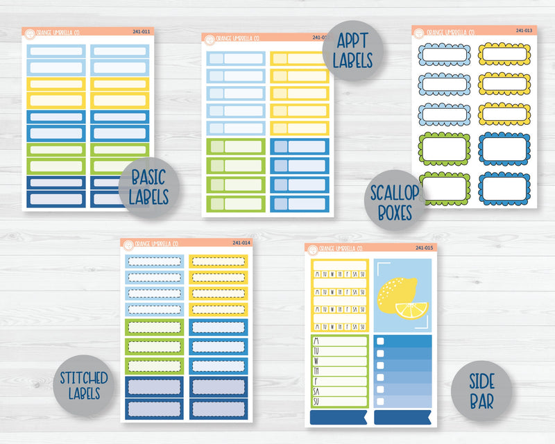 CLEARANCE | Weekly Add-On Planner Kit Stickers | Lemon Squeezy 241-011