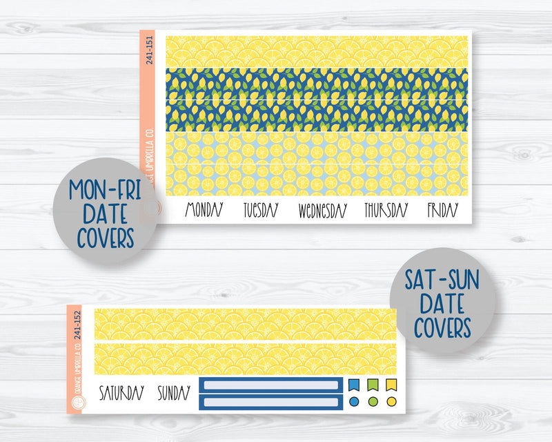 CLEARANCE | 7x9 Plum Daily Planner Kit Stickers | Lemon Squeezy 241-151