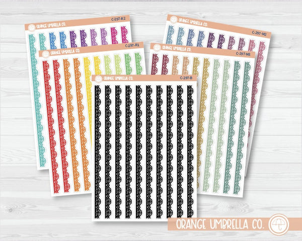 CLEARANCE | Lace Pattern Washi Strip Planner Stickers | C-297